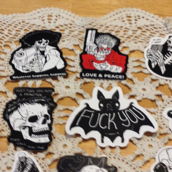 Black and white skeletons, skulls, biker, for cell phone, hydroflask - Picture 2 of 6